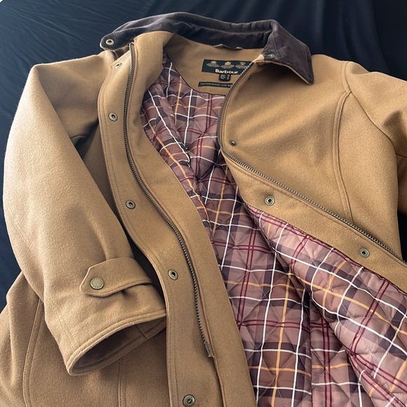 Barbour Wool Newmarket winter coat size 12 US - Picture 2 of 16